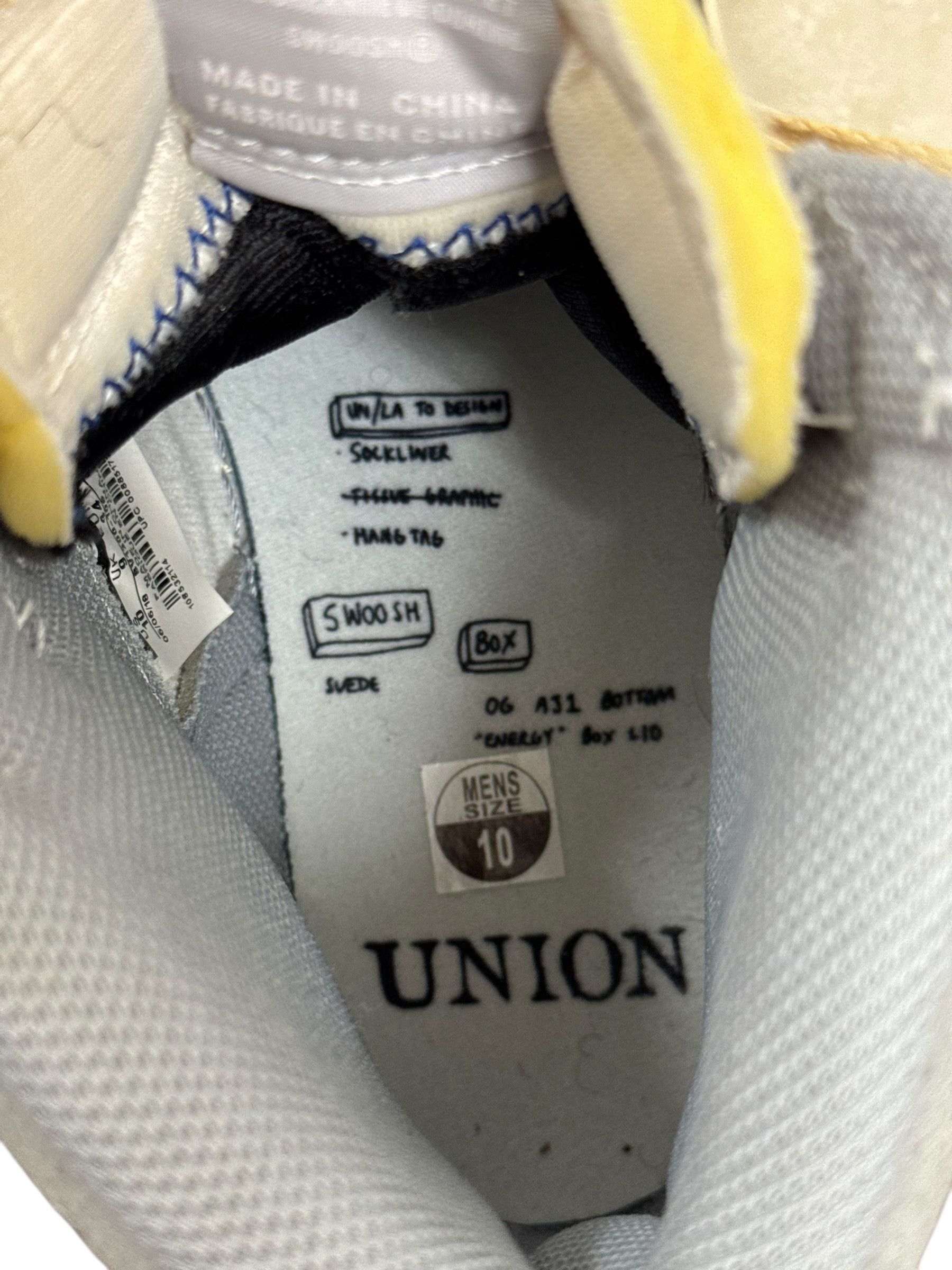 Jordan Brand × Union LA Jordan 1 NRG Union LA Black Retro High Sneakers BV1300-106 Size US 10 / EU 43 - 8 Thumbnail