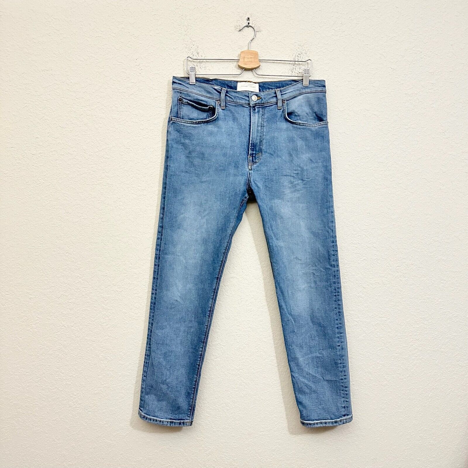 JEANERICA JEANERICA TM005 Jeans Light Vintage Straight Leg Cotton Size US 34 / EU 50 - 1 Thumbnail