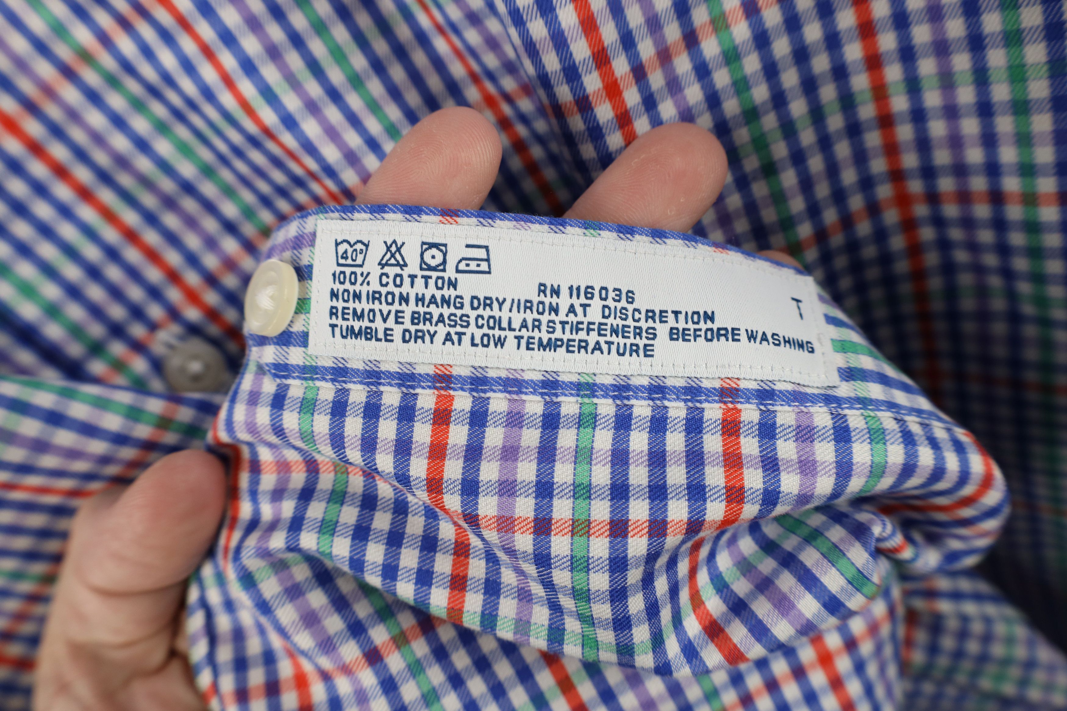 Charles Tyrwhitt Charles Tyrwhitt Fit Rainbow Plaid Collared Button Shirt Size US M / EU 48-50 / 2 - 9 Thumbnail
