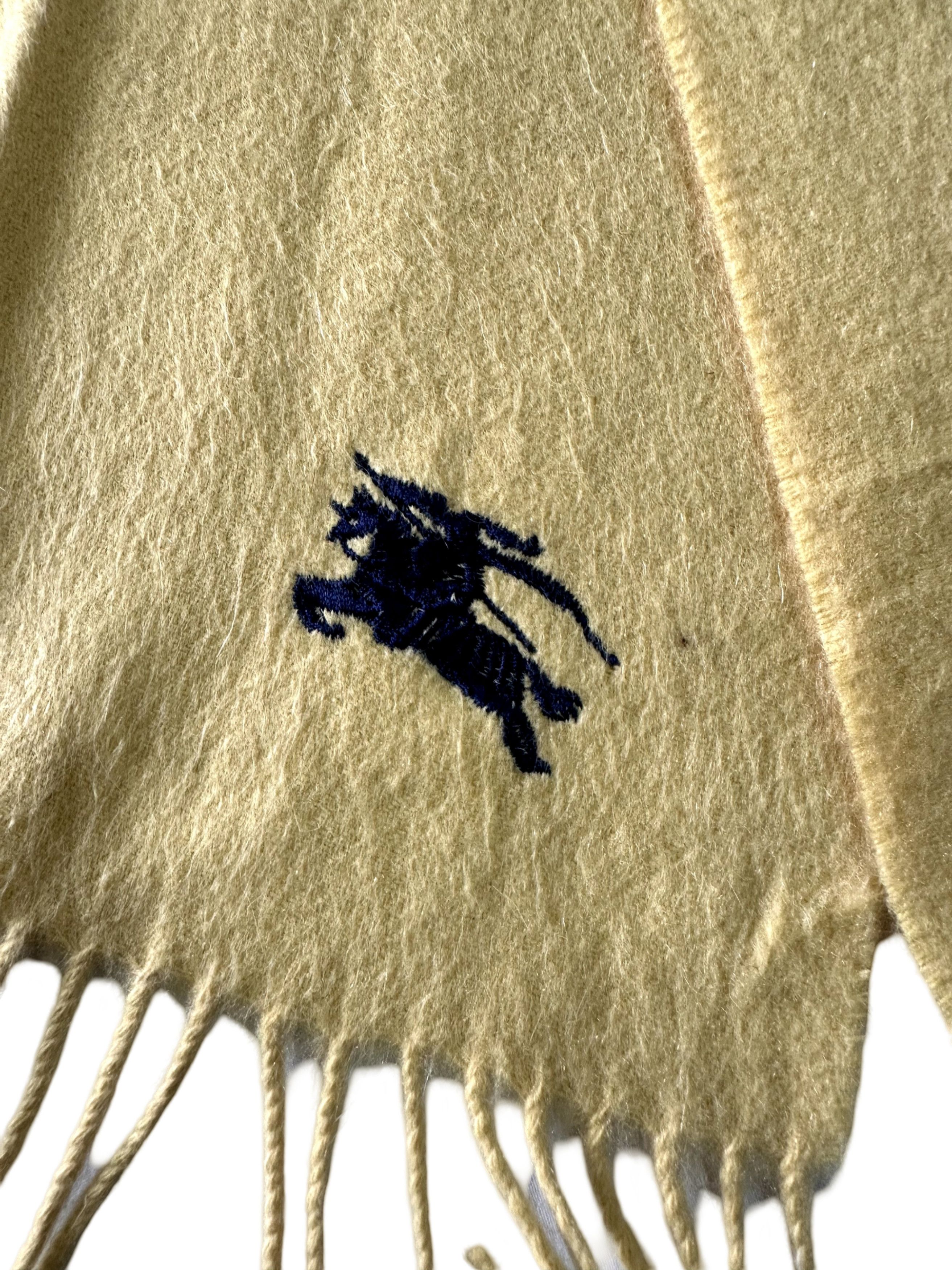 Burberry Burberrys Vintage Scarf Tan 100% Cashmere Unisex Scarf Size ONE SIZE - 5 Thumbnail