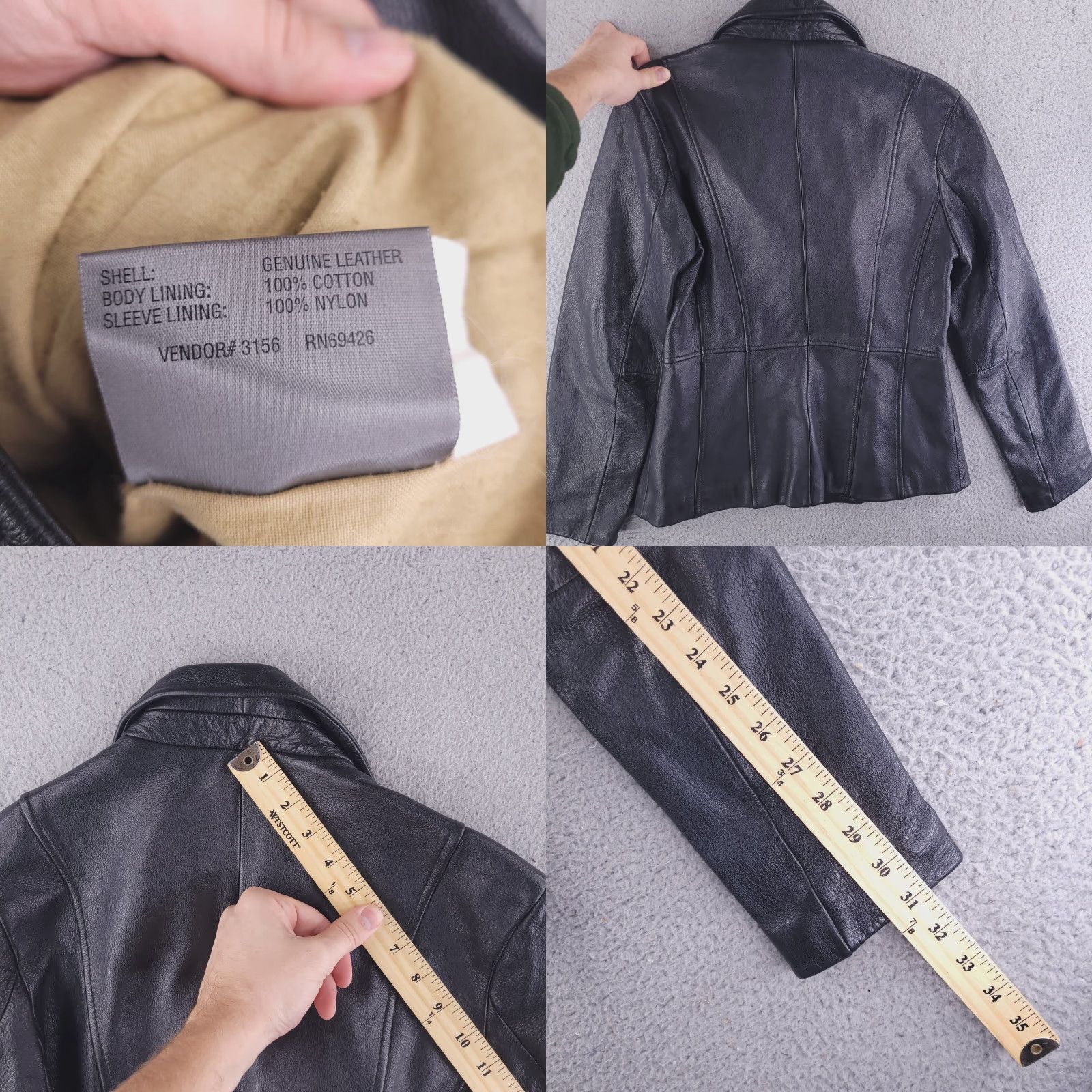 Vintage VINTAGE Wilsons Leather jacket Womens Small Black Button Overcoat Real Genuine CLEAN!! Size S / US 4 / IT 40 - 8 Thumbnail