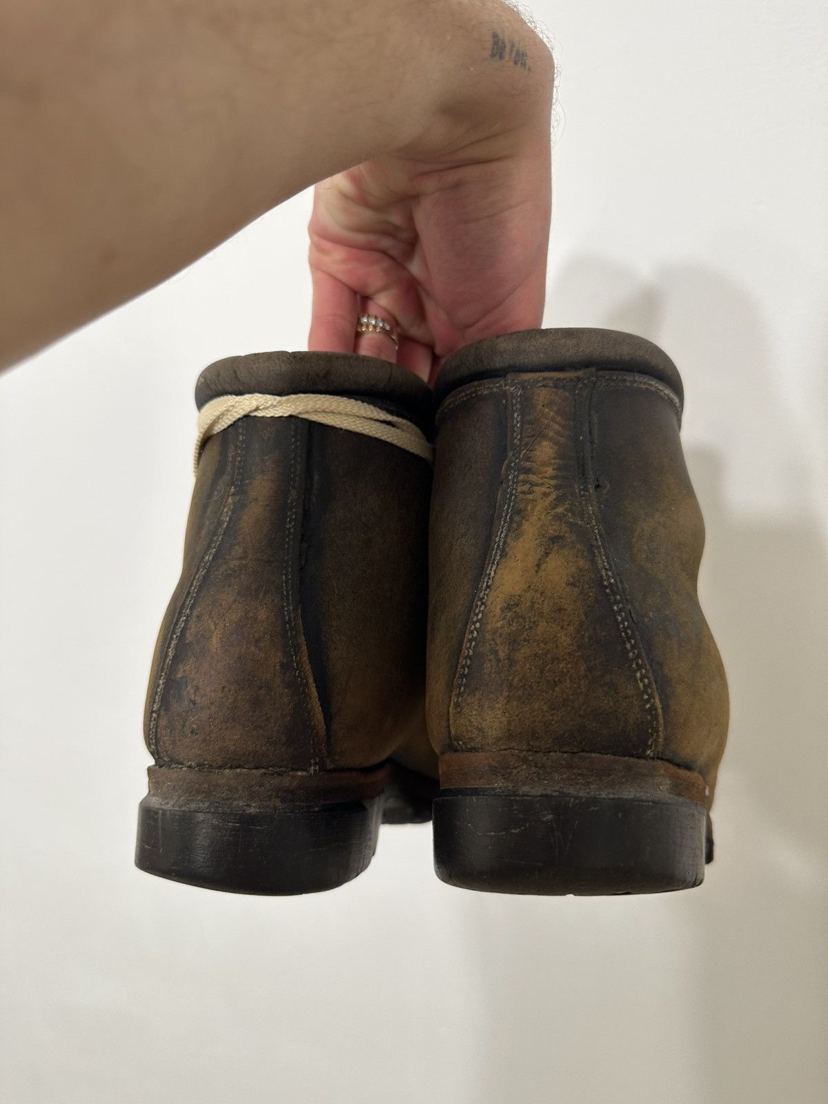 Vintage Vintage Military Brown Leather Boots Y2K style Size US 10 / EU 43 - 6 Thumbnail