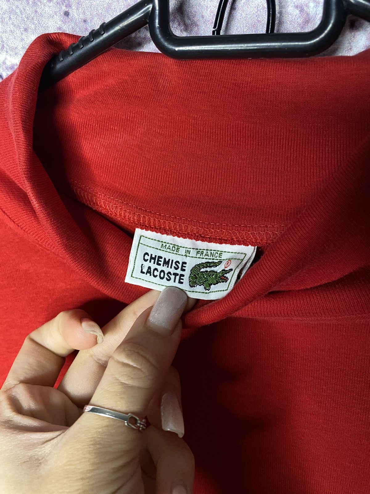 Lacoste MENS vintage Long sleeve Lacoste old money mini logo Size US L / EU 52-54 / 3 - 7 Thumbnail