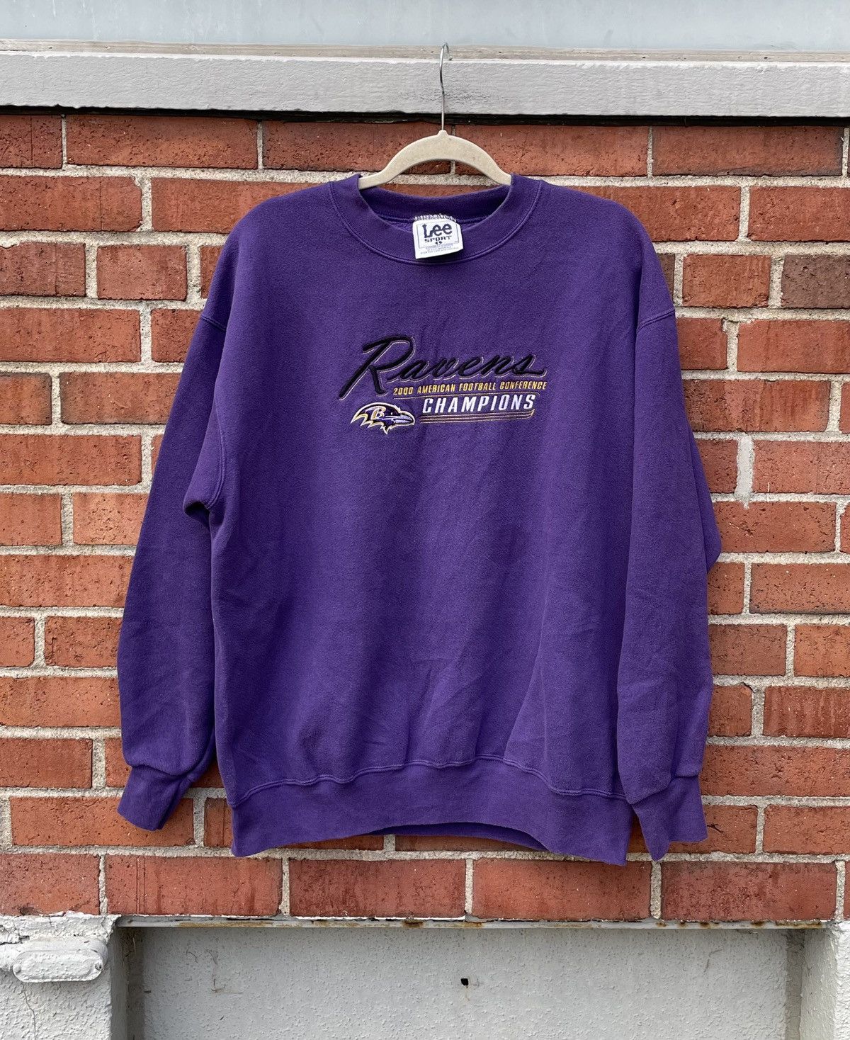 Lee 2000 Lee AFC champions baltimore ravens embroidered crewneck Size US L / EU 52-54 / 3 - 1 Thumbnail