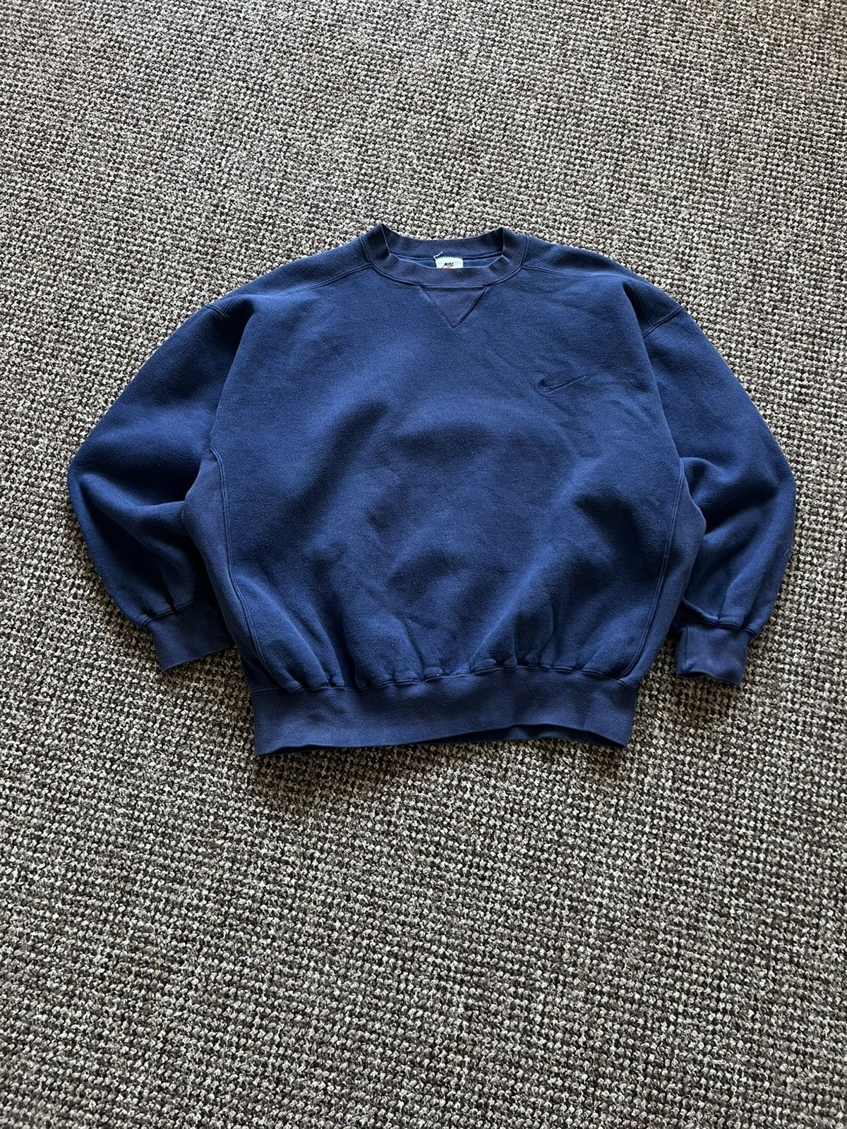 Nike RARE‼️ Nike Embroidery Baggy Sweatshirt Oversized Blue Size US M / EU 48-50 / 2 - 3 Thumbnail