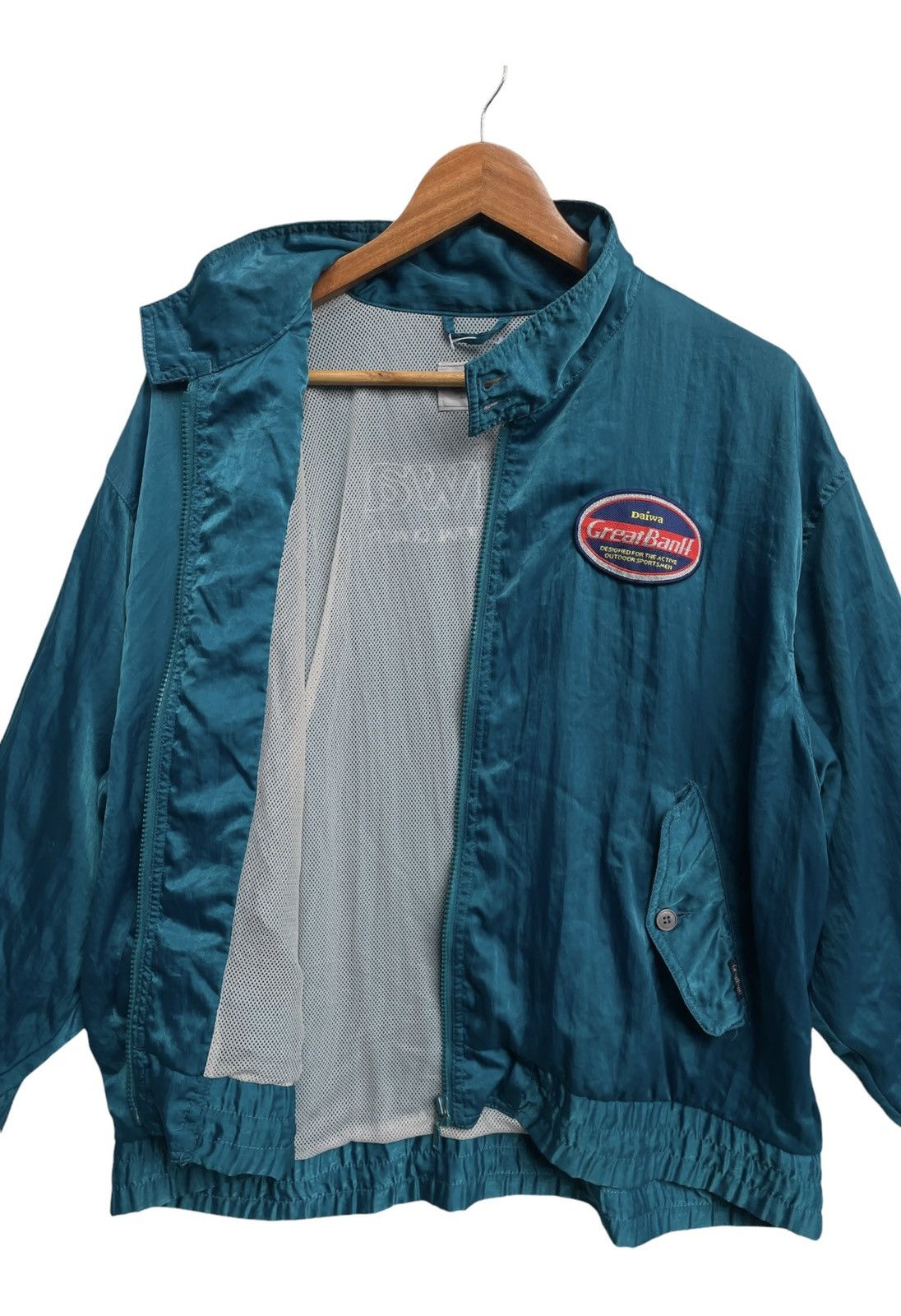 DAIWA × Vintage Vintage Daiwa Satin Style Windbreaker Jacket Size US XL / EU 56 / 4 - 4 Thumbnail