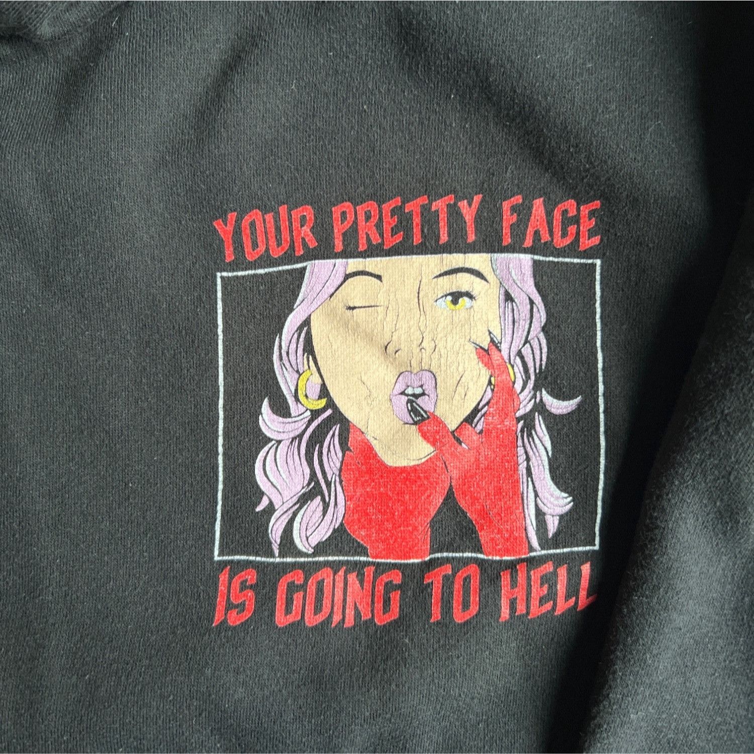 Other Assholes Live Forever Black Hoodie "Your Pretty Face Is Goin Size US L / EU 52-54 / 3 - 4 Thumbnail