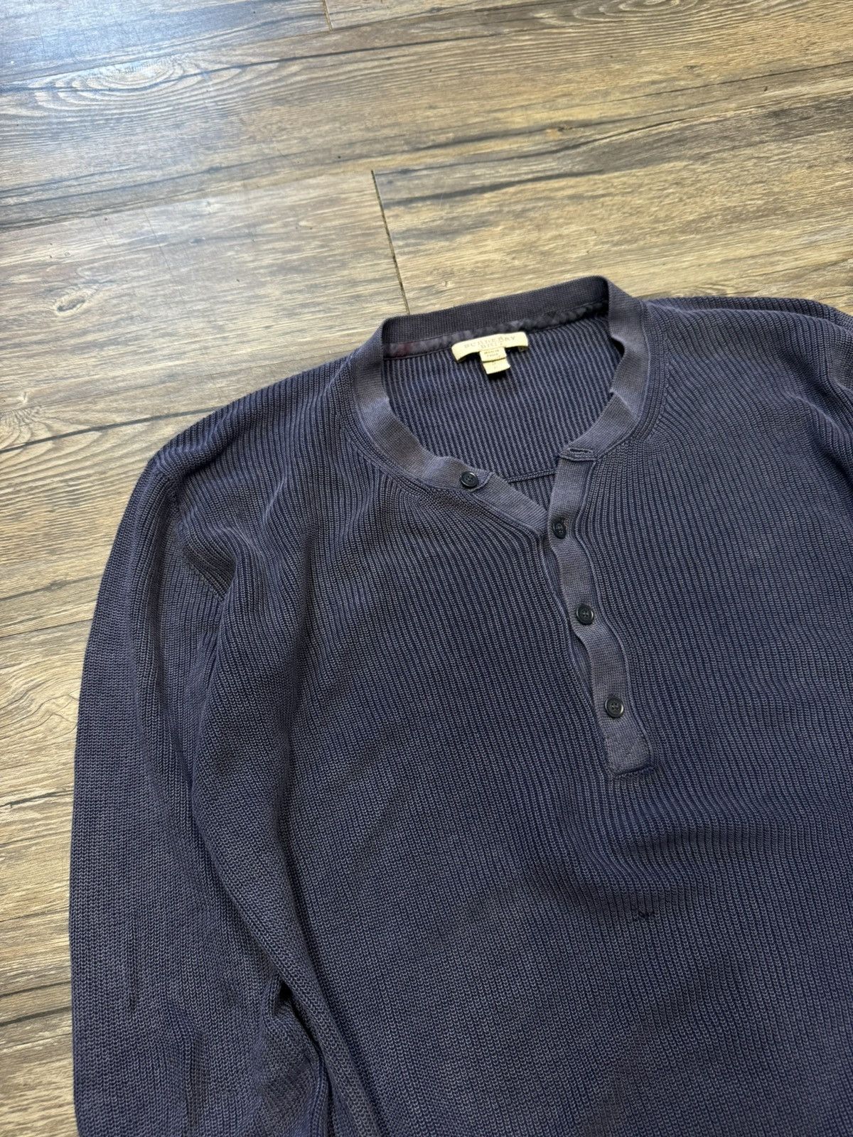 Burberry BURBERRY RIBBED HENLEY LONGSLEEVE Size US S / EU 44-46 / 1 - 2 Thumbnail