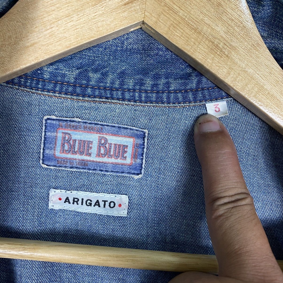 Blue Blue Japan Vintage BLUE BLUE ARIGATO Denim Chore Jacket Size US M / EU 48-50 / 2 - 22 Thumbnail