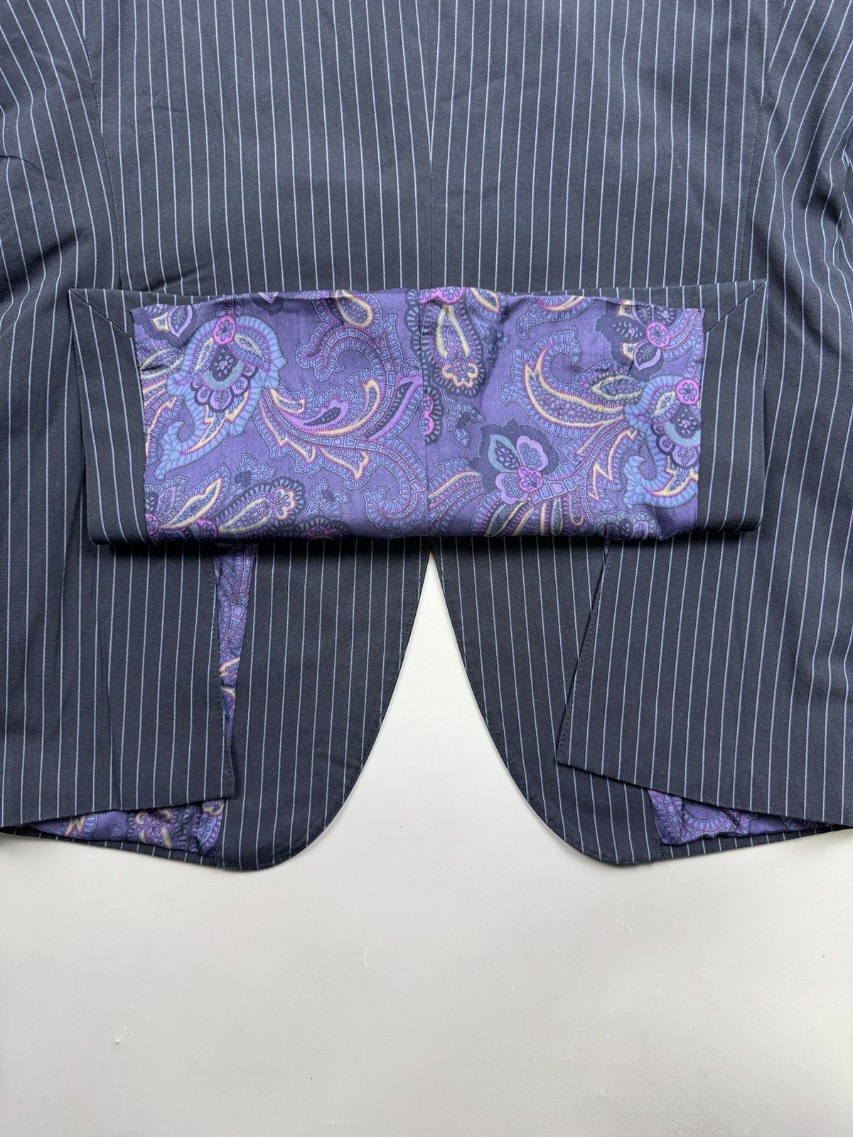 Etro Etro Two Button Striped Cotton Blazer (Y1252) Size 40R - 16 Thumbnail