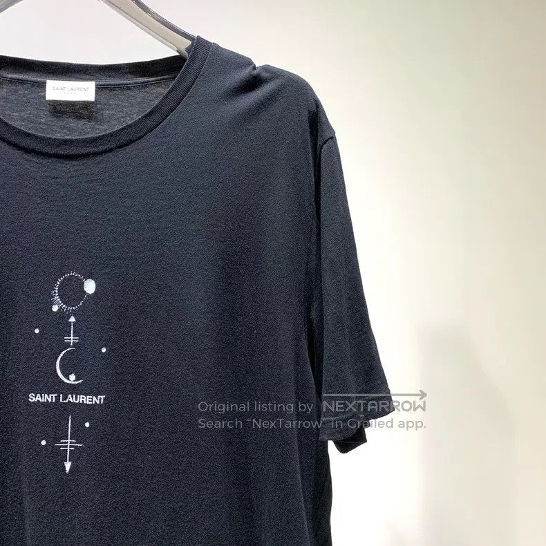 Saint Laurent Paris Saint Laurent Paris Chest Logo Printed Short Sleeve T-Shir Size US L / EU 52-54 / 3 - 4 Thumbnail