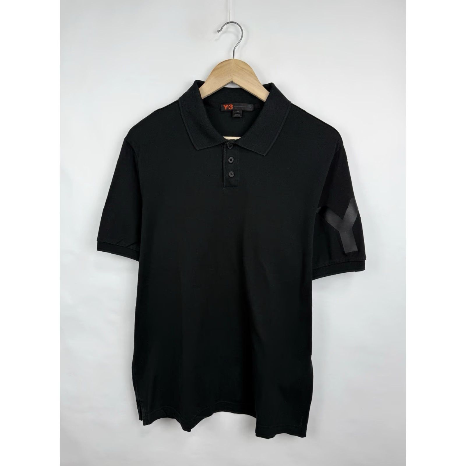Yohji Yamamoto VINTAGE Yohji Yamamoto Y-3 Adidas Polo T-Shirt Rare Black Size L Mens Shirt Size US L / EU 52-54 / 3 - 2 Thumbnail