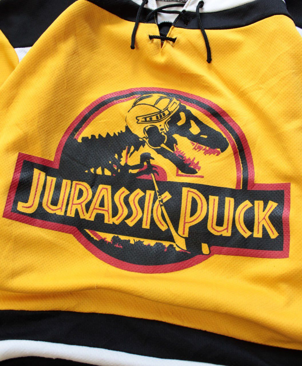 NHL 🔥 Jurassic Puck NHL Vintage Jersey Shirt Rugby Hockey USA Size US XL / EU 56 / 4 - 2 Thumbnail