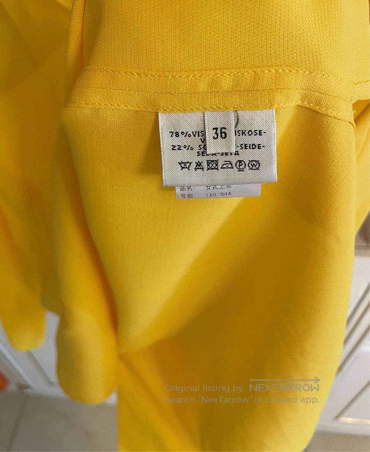 Hermes Hermes Women's Yellow Mandarin Top . Size M / US 6-8 / IT 42-44 - 3 Thumbnail