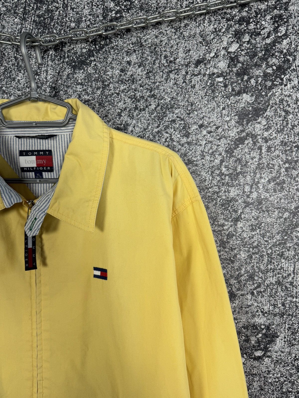 Tommy Hilfiger Men’s Tommy Hilfiger Zip Bomber Jacket Streetwear Yellow XL Size US XL / EU 56 / 4 - 2 Thumbnail