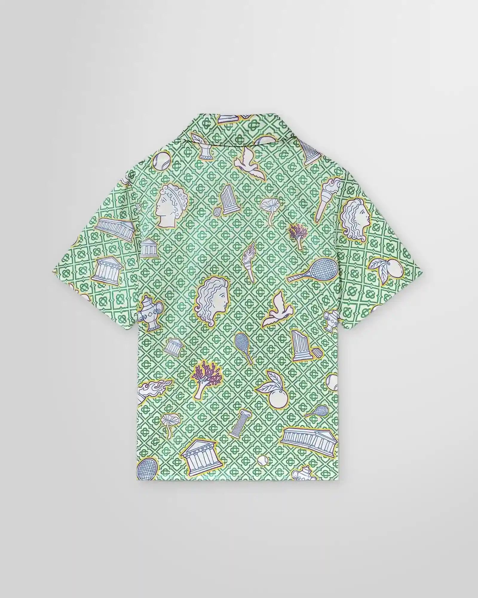 Casablanca o1mle0326 Short Sleeve Zip Shirt in Green Size US L / EU 52-54 / 3 - 2 Thumbnail