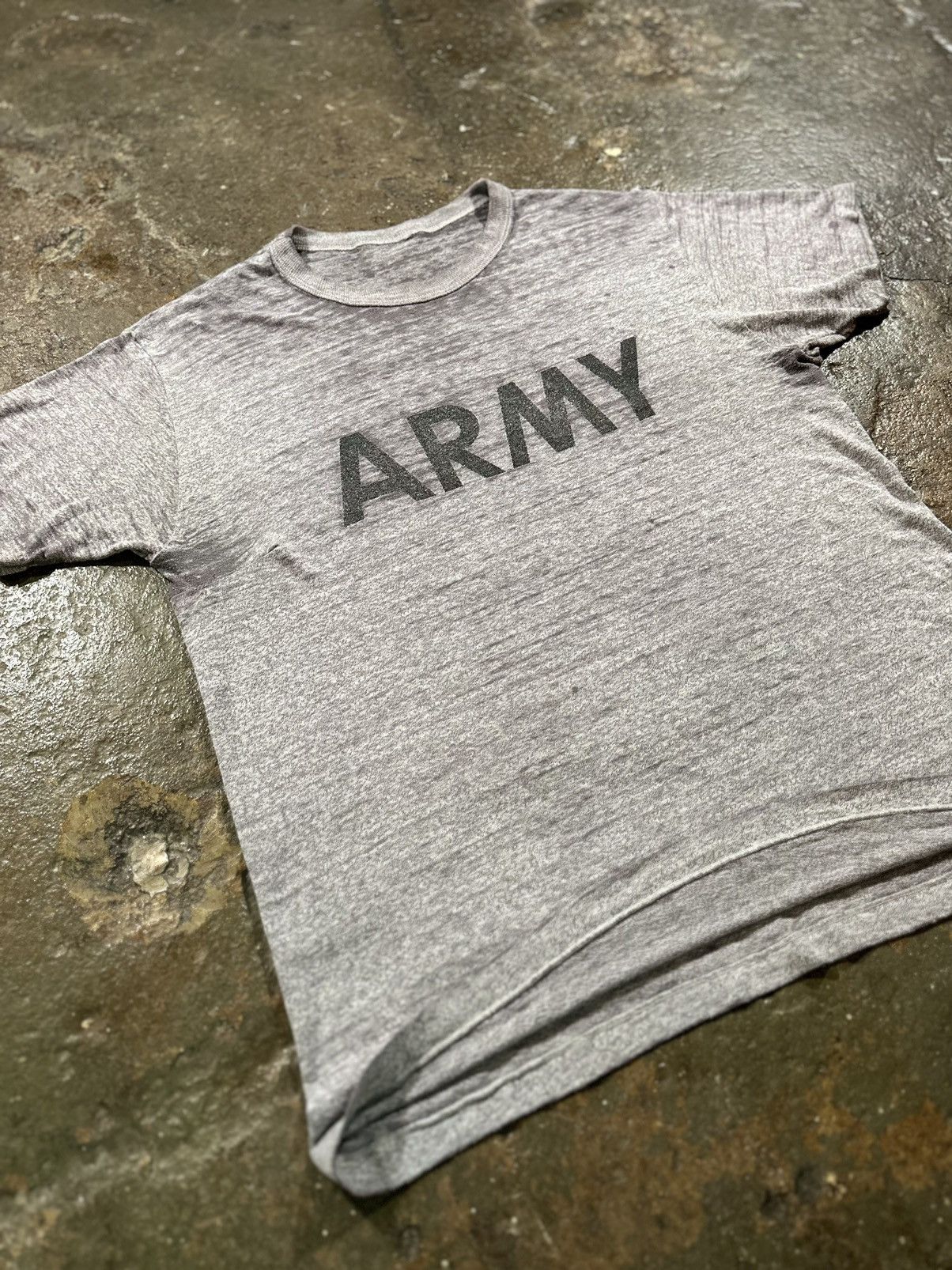 Other VINTAGE ARMY SHIRT L GRAY FADED 80s SINGLE STITCH MILITARY Size US XL / EU 56 / 4 - 4 Thumbnail