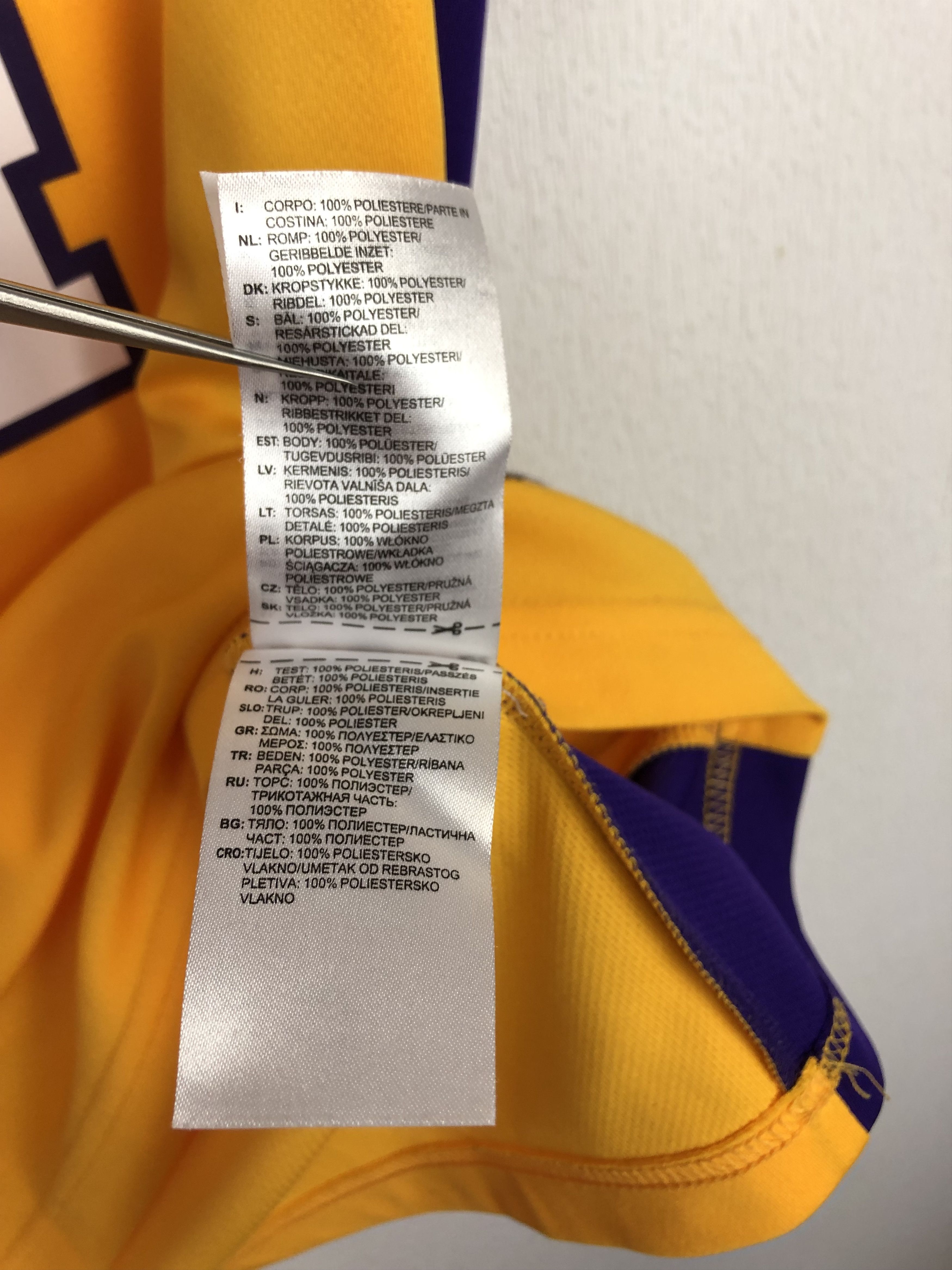 Adidas Adidas Los Angeles Lakers Bryant Yellow NBA Jersey Tee Size US S / EU 44-46 / 1 - 10 Thumbnail