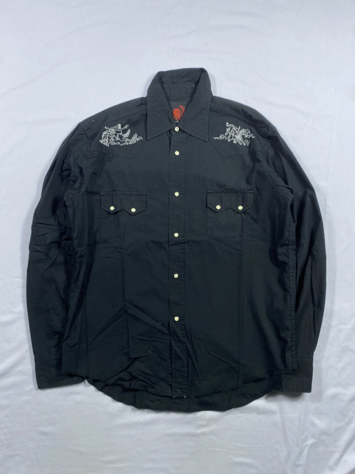 If Six Was Nine western shirt Red moon japan Yohji Yamamoto style Size US L / EU 52-54 / 3 - 1 Thumbnail