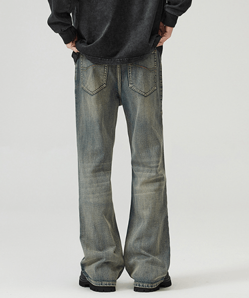 Japanese Brand American high street washed loose flared distressed jeans Size US 32 / EU 48 - 5 Thumbnail