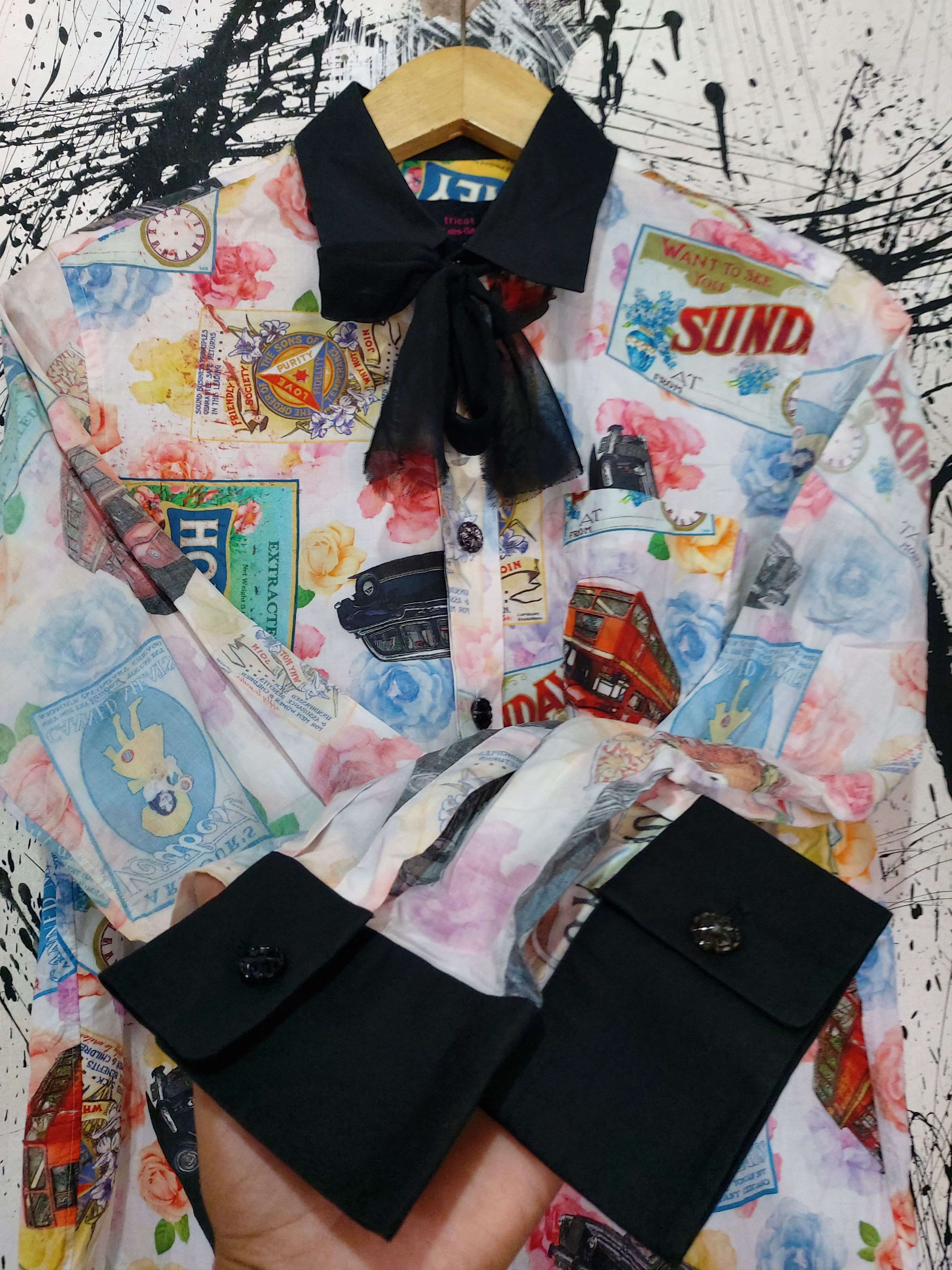 Tricot Comme des Garcons TRICOT COMME DES GARCONS AD 2012 PRINTED BUTTON UP SHIRT Size M / US 6-8 / IT 42-44 - 5 Thumbnail