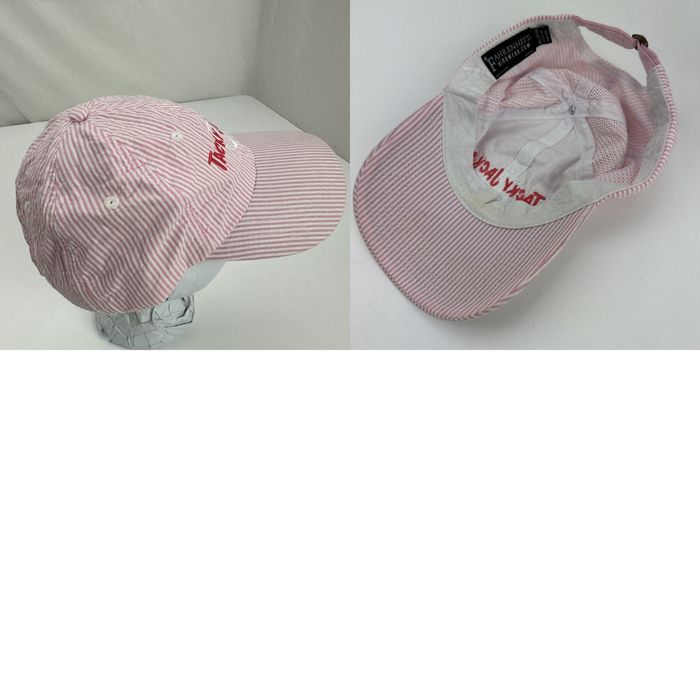 Pinko Tacky Jacks Pink White Striped Ball Cap Hat Adjustable Baseball ...