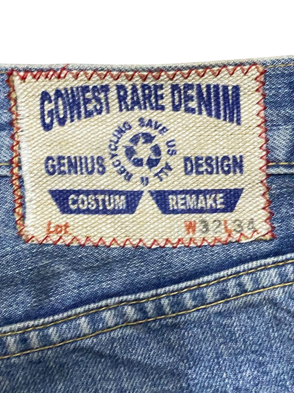 GOA Vintage Japanese Brand Gowest Rare Denim Pacthes Baggy Jeans Size US 33 - 14 Thumbnail