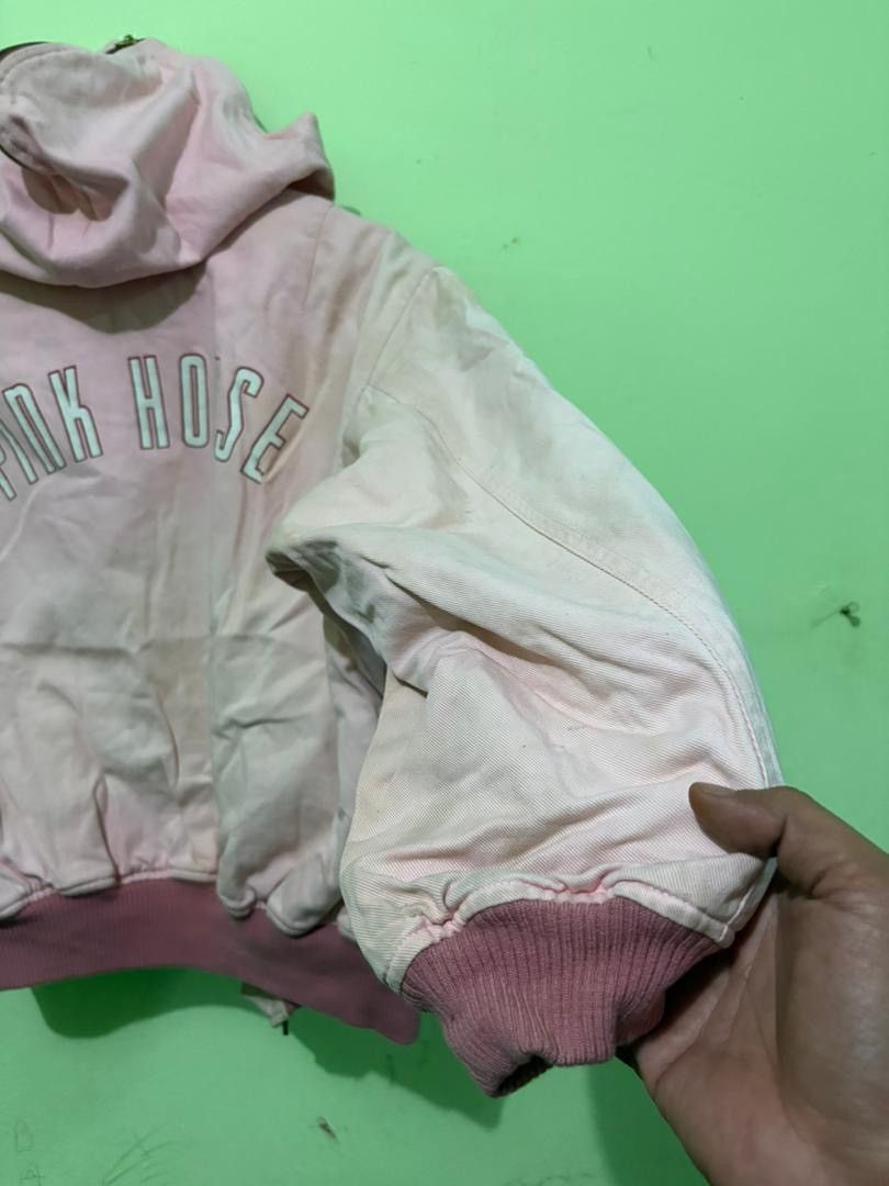 Pink House Vintage Pink House Bomber Jacket Big Logo Design With Hoodie Size US M / EU 48-50 / 2 - 11 Thumbnail