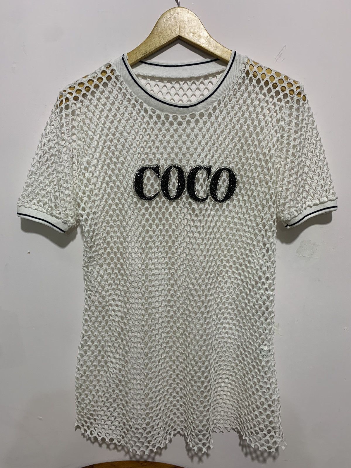 image of Avant Garde x Beauty Beast Bindingoffercoco Japanese Knitted Fishnet Issey Styled in White (Size Me