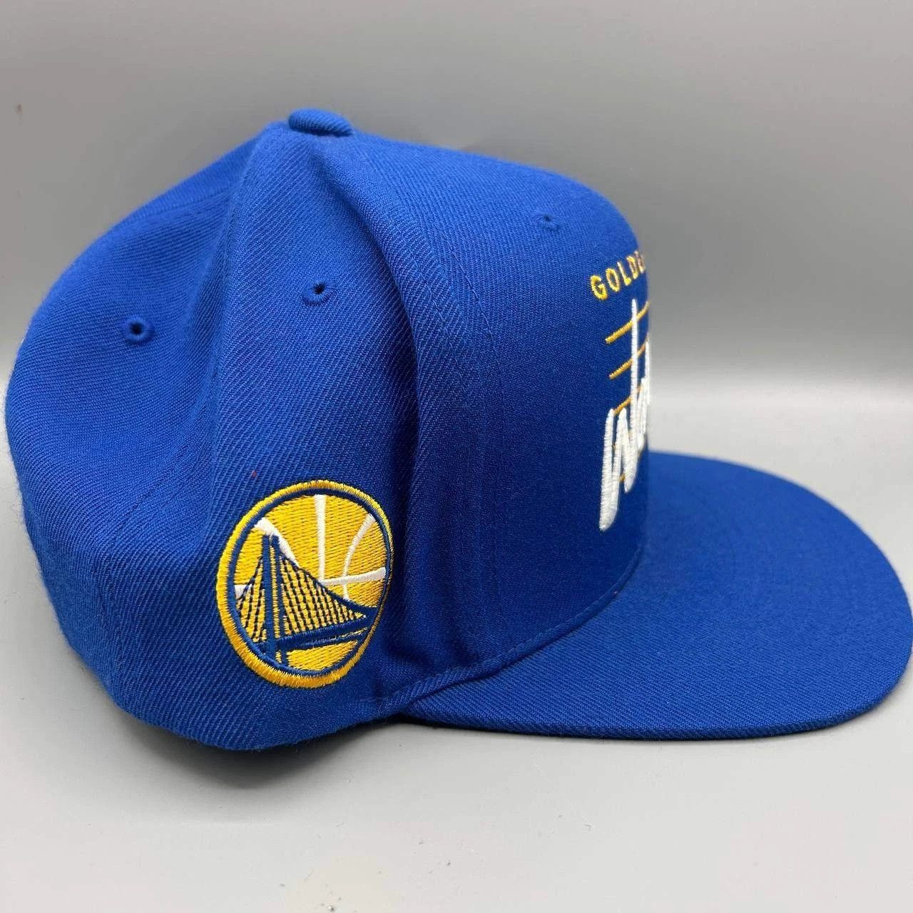 Mitchell & Ness Golden State Warriors GSW Hat Men Blue NBA Snap Back Cap Size ONE SIZE - 6 Thumbnail