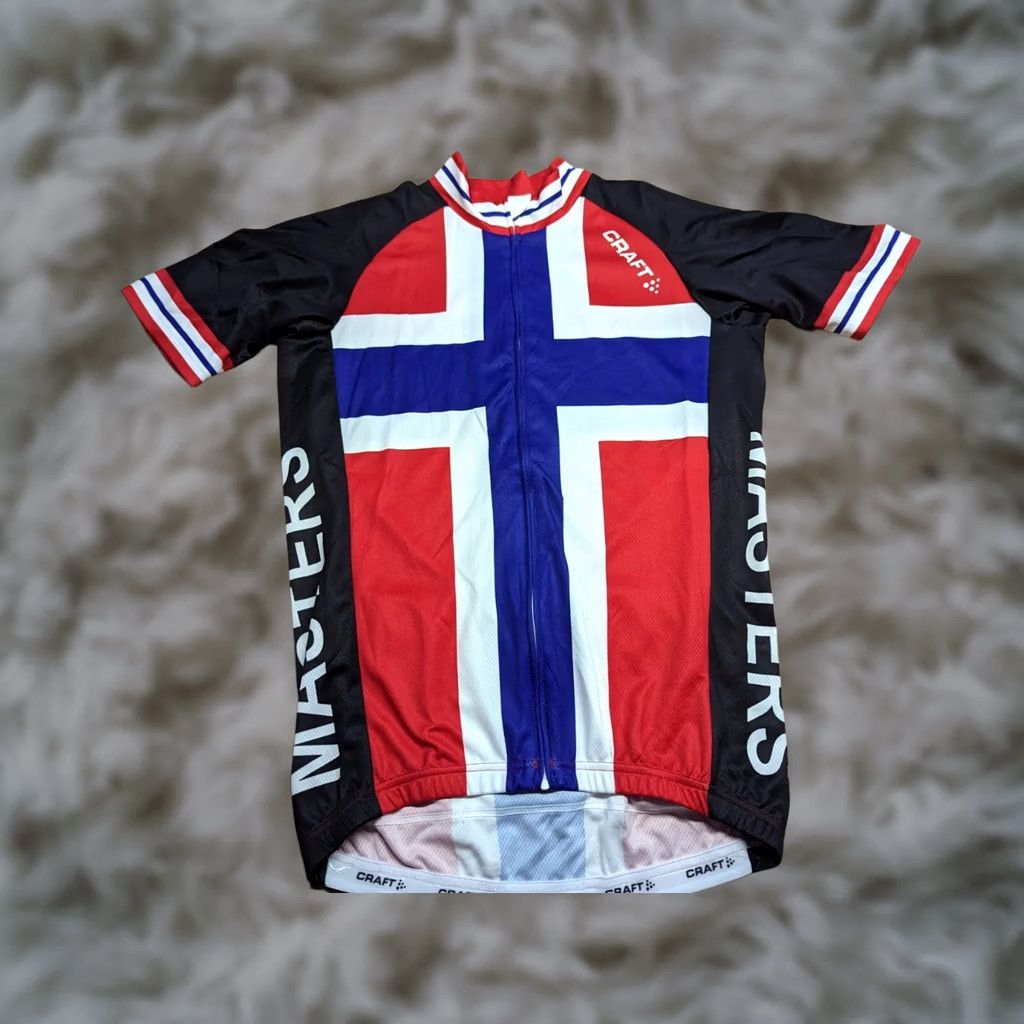Vintage CRAFT Norway Cycling Federation Jersey Mens S Norge Short Sleeve Masters N.C.F Size US S / EU 44-46 / 1 - 1 Thumbnail