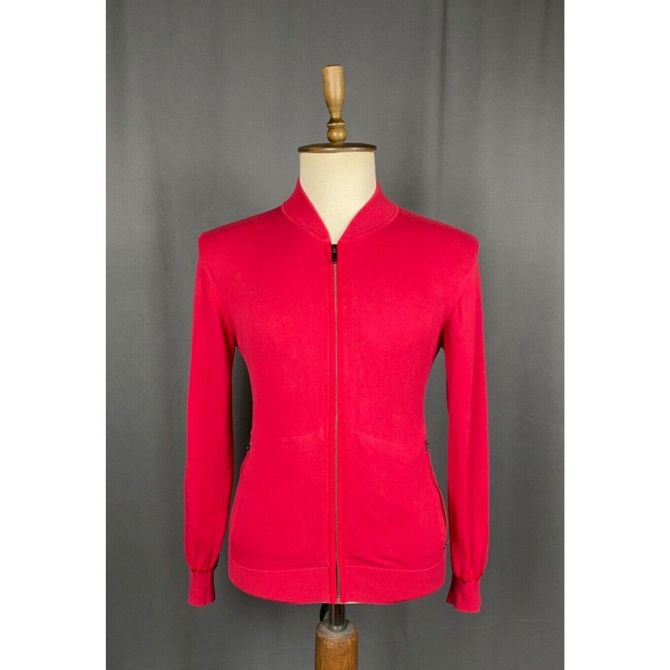 Ermenegildo Zegna Zegna RECENT Men's Red Full Zip Cardigan Sweater Size S Size US S / EU 44-46 / 1 - 1 Thumbnail