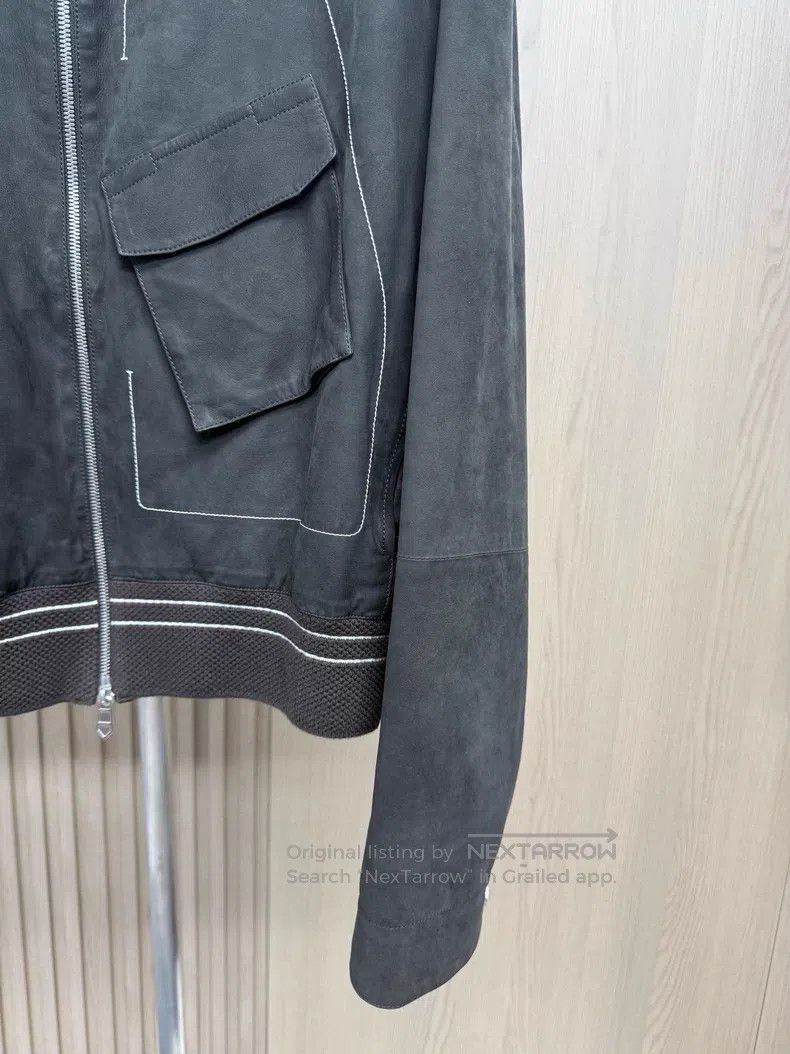 Hermes Hermes 24 Fall/Winter Rider Leather Jacket, Suede Cowhide Size US L / EU 52-54 / 3 - 3 Thumbnail