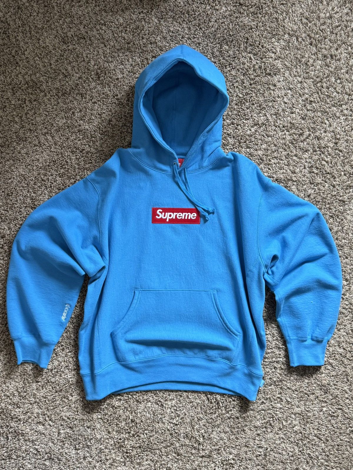Cyan Box Logo Hooded Sweatshirt