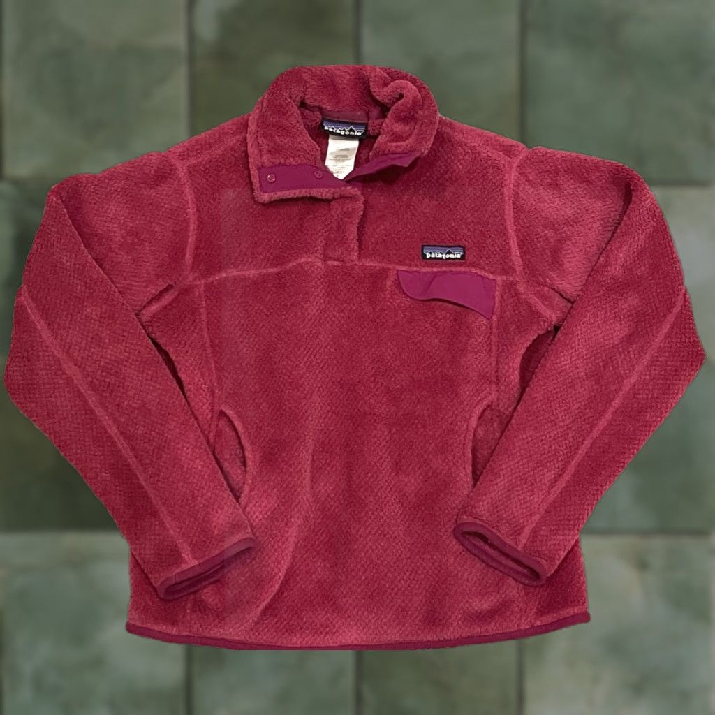 Patagonia Pullover Shirt Women S Pink Fleece Pockets Re‑Tool Snap T Thermal Pro Outdoor Subtle Logo Jacket/Coat Short Length Regular Fit
