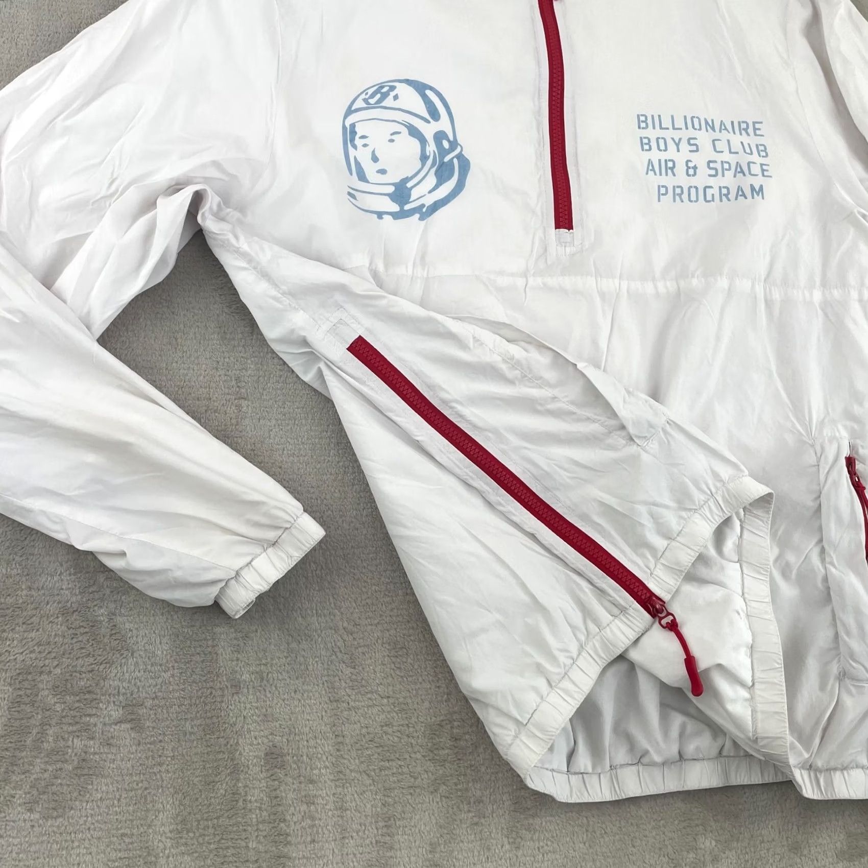 Billionaire Boys Club Billionaire Boys Club Jacket Men Blast L White Pullover Zip Pockets Windbreaker 1/2 Zip All Seasons Athletic Mens Size US L / EU 52-54 / 3 - 4 Thumbnail