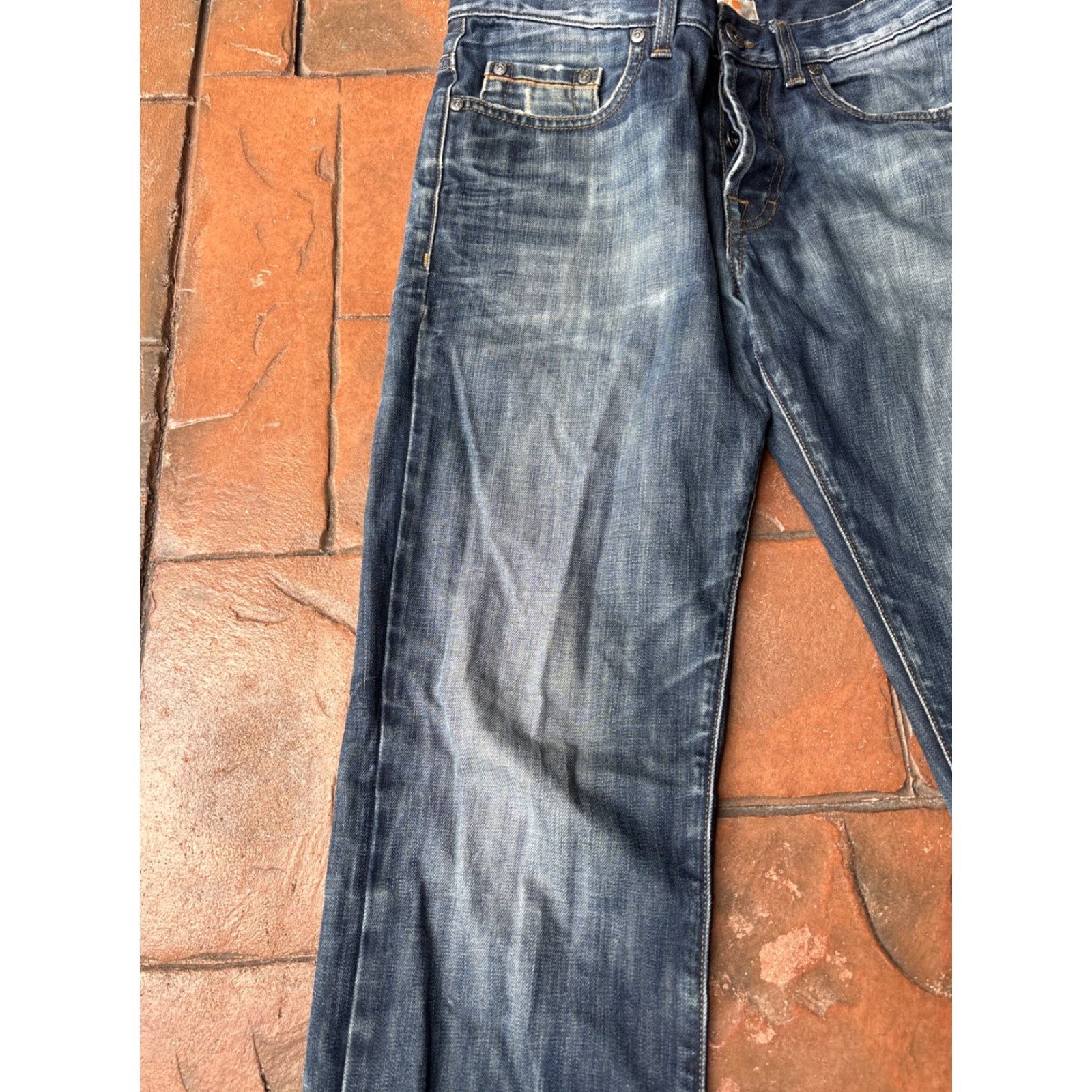 Hugo Boss Boss Orange Hugo Boss Denim Jeans Regular Fit Distressed 31x32 Jeans Men’s 31 32 Denim Distressed Button Logo Casual Straight Mid Rise | Mens Size US 31 - 5 Thumbnail