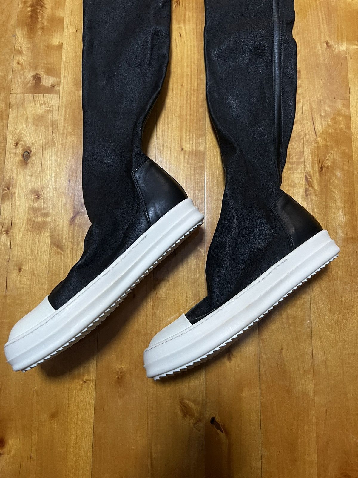 Rick Owens Rick owens mainline leather thigh high stocking sz 37.5 Size US 7.5 / IT 37.5 - 4 Thumbnail