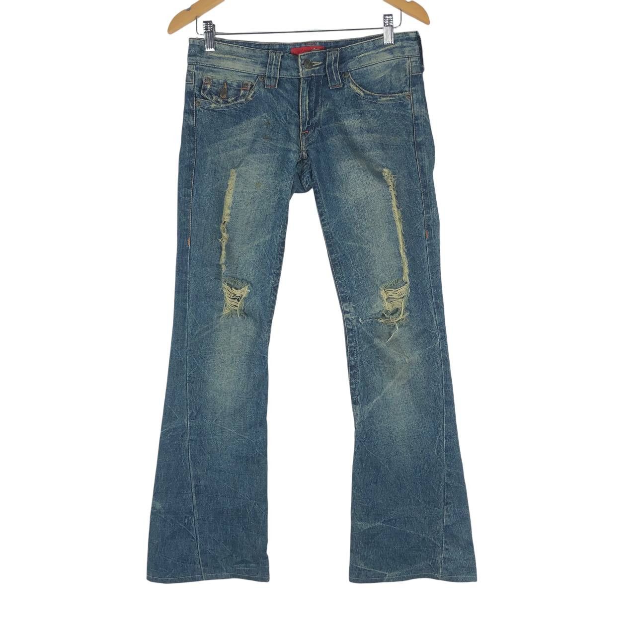 Japanese Brand × Jean Ladies Denim Bootcut B Distressed Jean Size 30" / US 8 / IT 44 - 1 Thumbnail