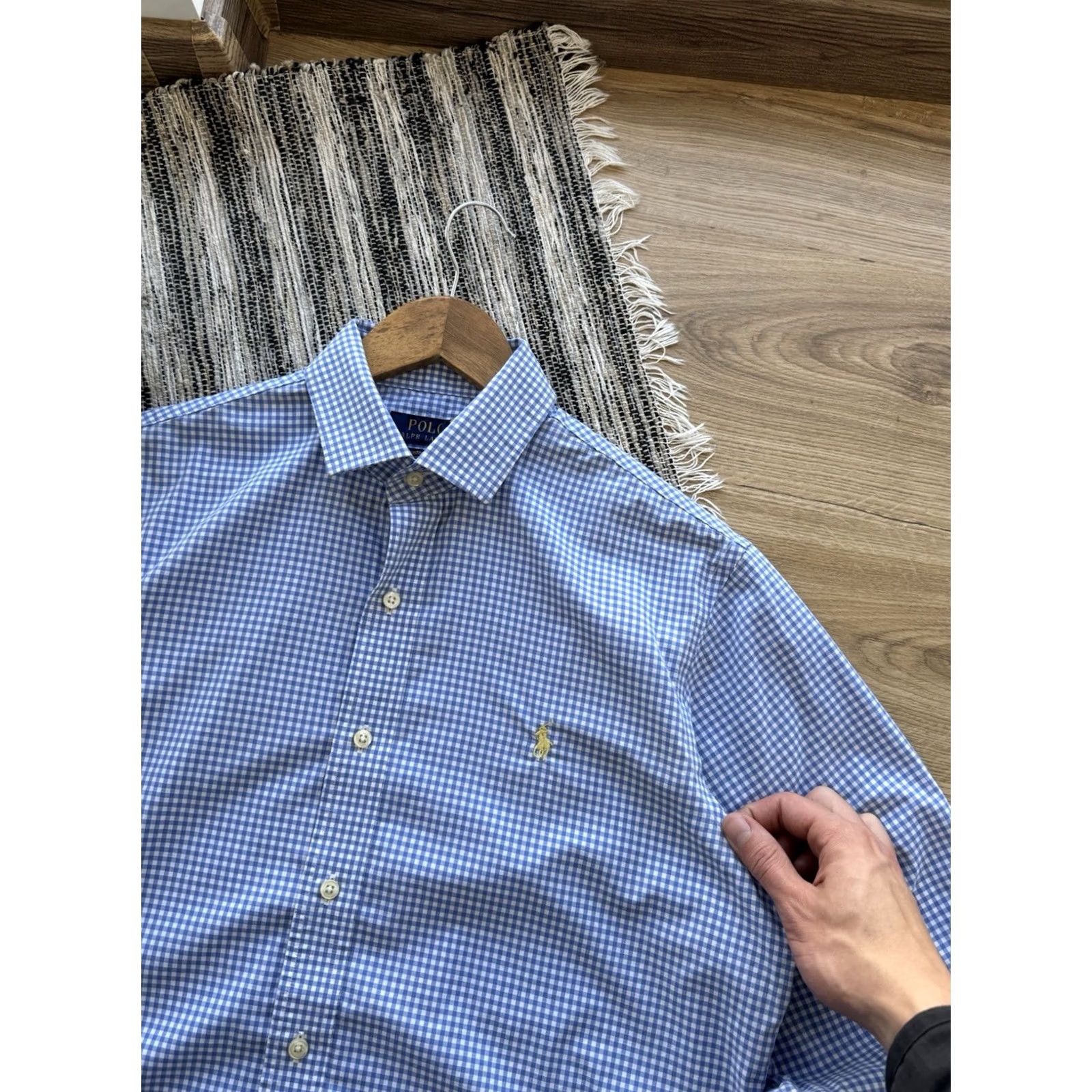 Polo Ralph Lauren VINTAGE Polo Ralph Lauren Shirt Plaid Checked Blue White Button Up Luxury Shirt Men M Size US M / EU 48-50 / 2 - 4 Thumbnail