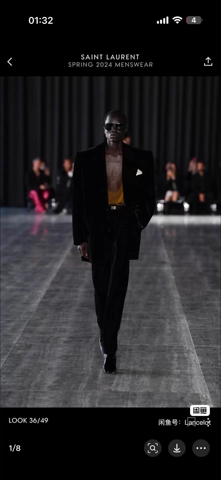 Saint Laurent Paris Saint Laurent 24S Wide Shoulder Black Silk Velvet Blazer U Size US S / EU 44-46 / 1 - 8 Thumbnail