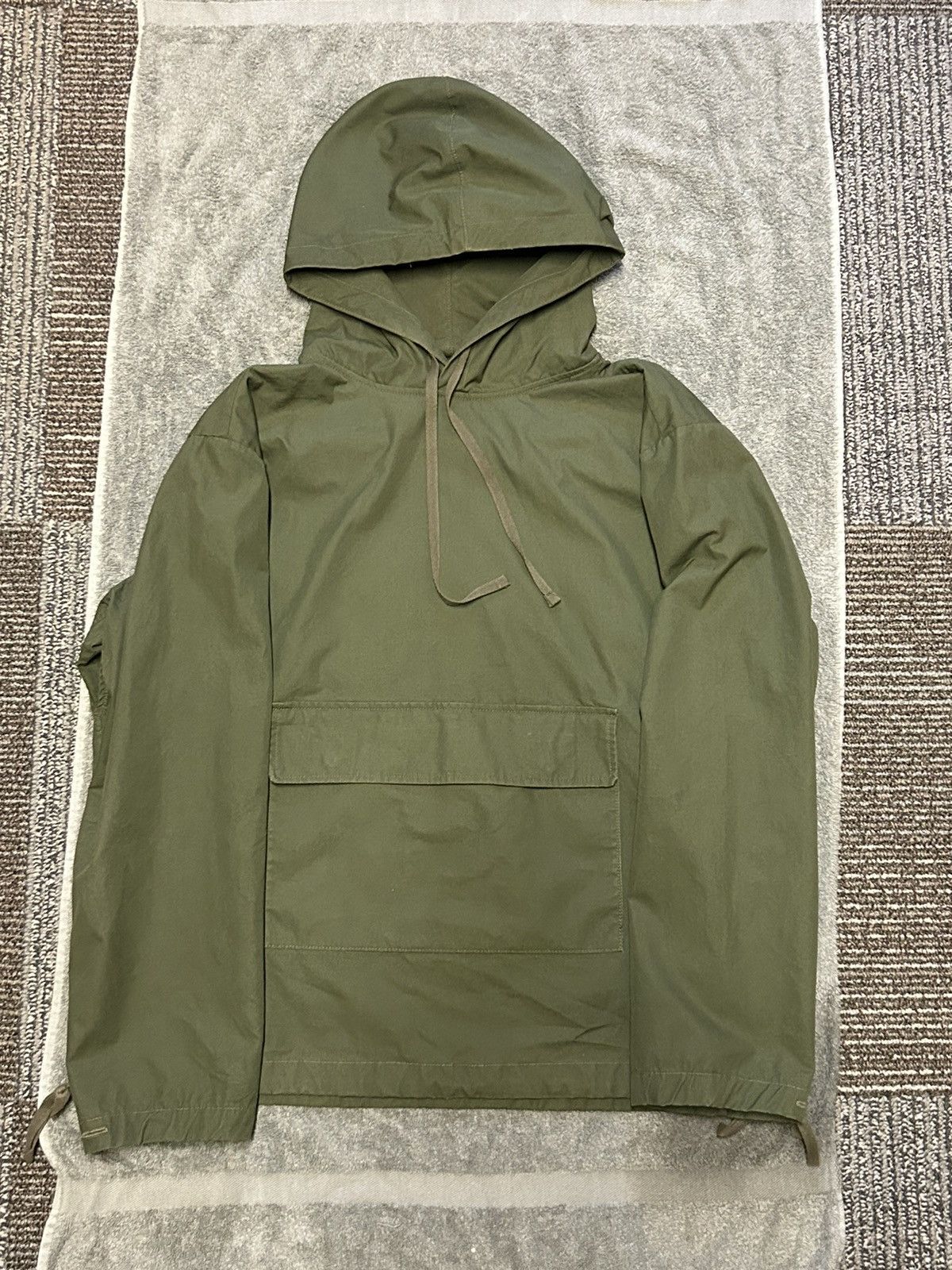 image of Evan Kinori Ventile Anorak (Olive), Men's (Size Medium)