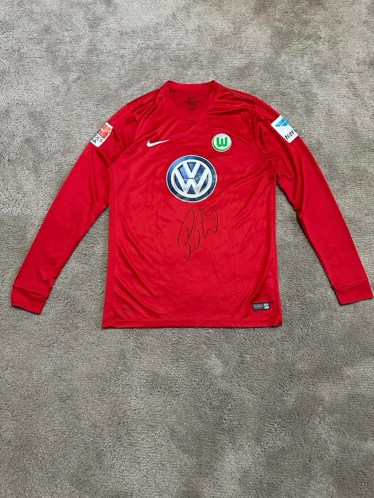 Nike WOLFSBURG GOALKEEPER FOOTBALL SHIRT 2010-2011 JERSEY SIGNED Size US M / EU 48-50 / 2 - 1 Thumbnail