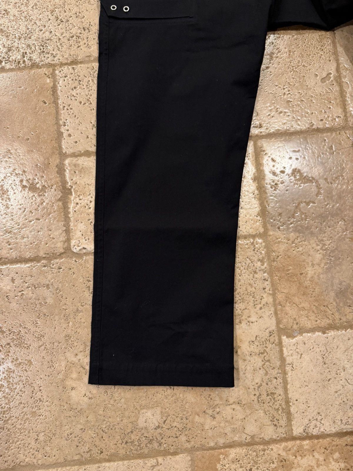 Rick Owens Rick Owens EDFU 23 Black Drop Crotch Cargo Drawstring Pants Size US 34 / EU 50 - 2 Thumbnail