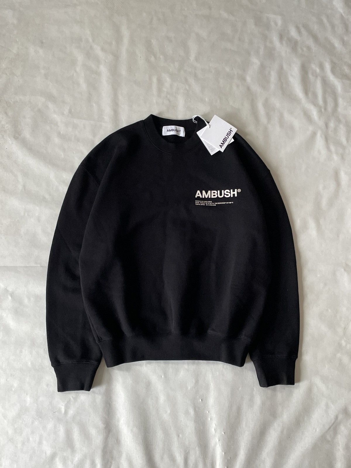 Ambush Design Ambush Fleece Workshop Crewneck Sweatshirt Black/Tofu Size US S / EU 44-46 / 1 - 1 Thumbnail