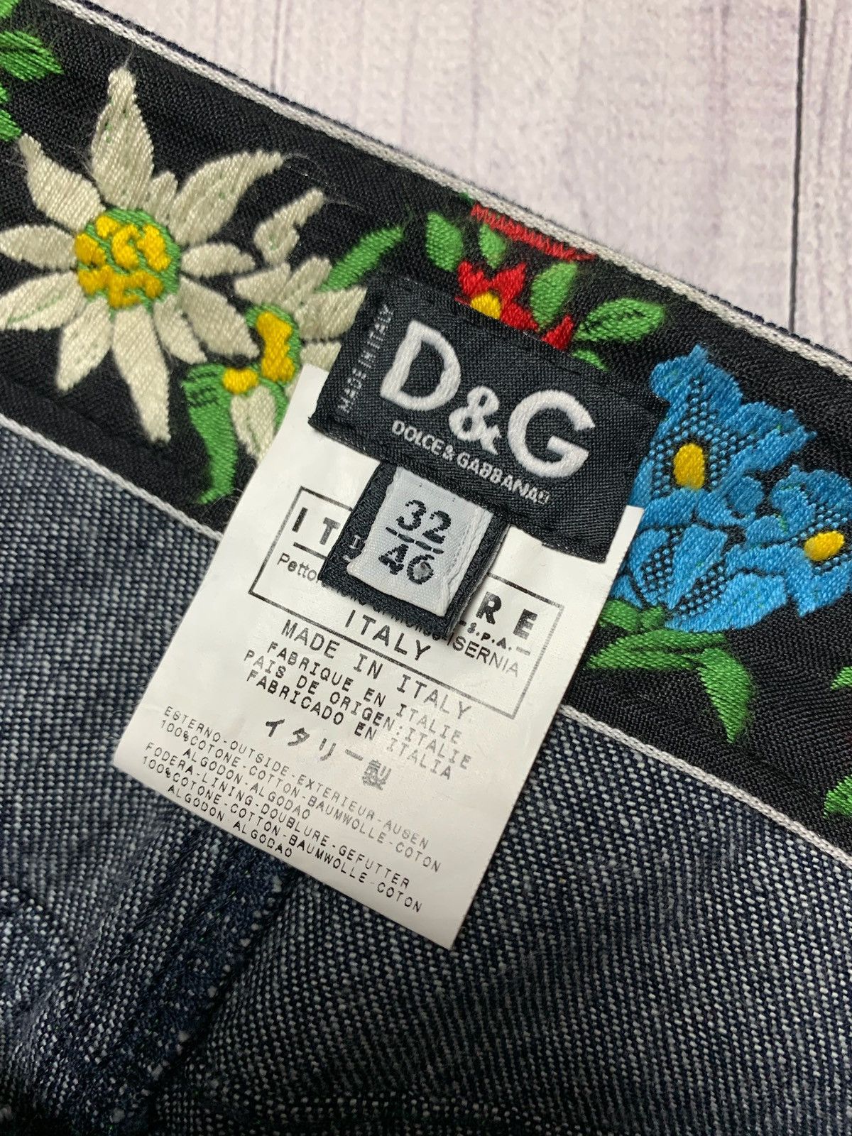 Dolce & Gabbana × Vintage Dolce gabbana vintage woman jeans d&g rare flare denim pants Size 31" - 4 Thumbnail