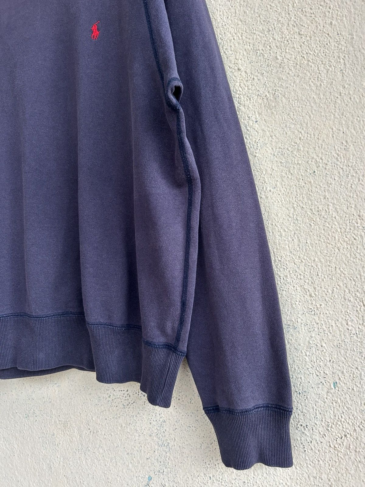 Polo Ralph Lauren Vintage Polo by Ralph Lauren Sunfaded Navy Blue Sweatshirt Size US L / EU 52-54 / 3 - 4 Thumbnail