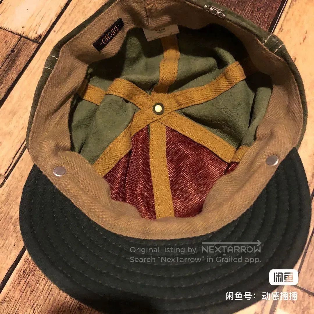 Vintage Decho Japanese Leather Baseball Cap. Size ONE SIZE - 4 Thumbnail