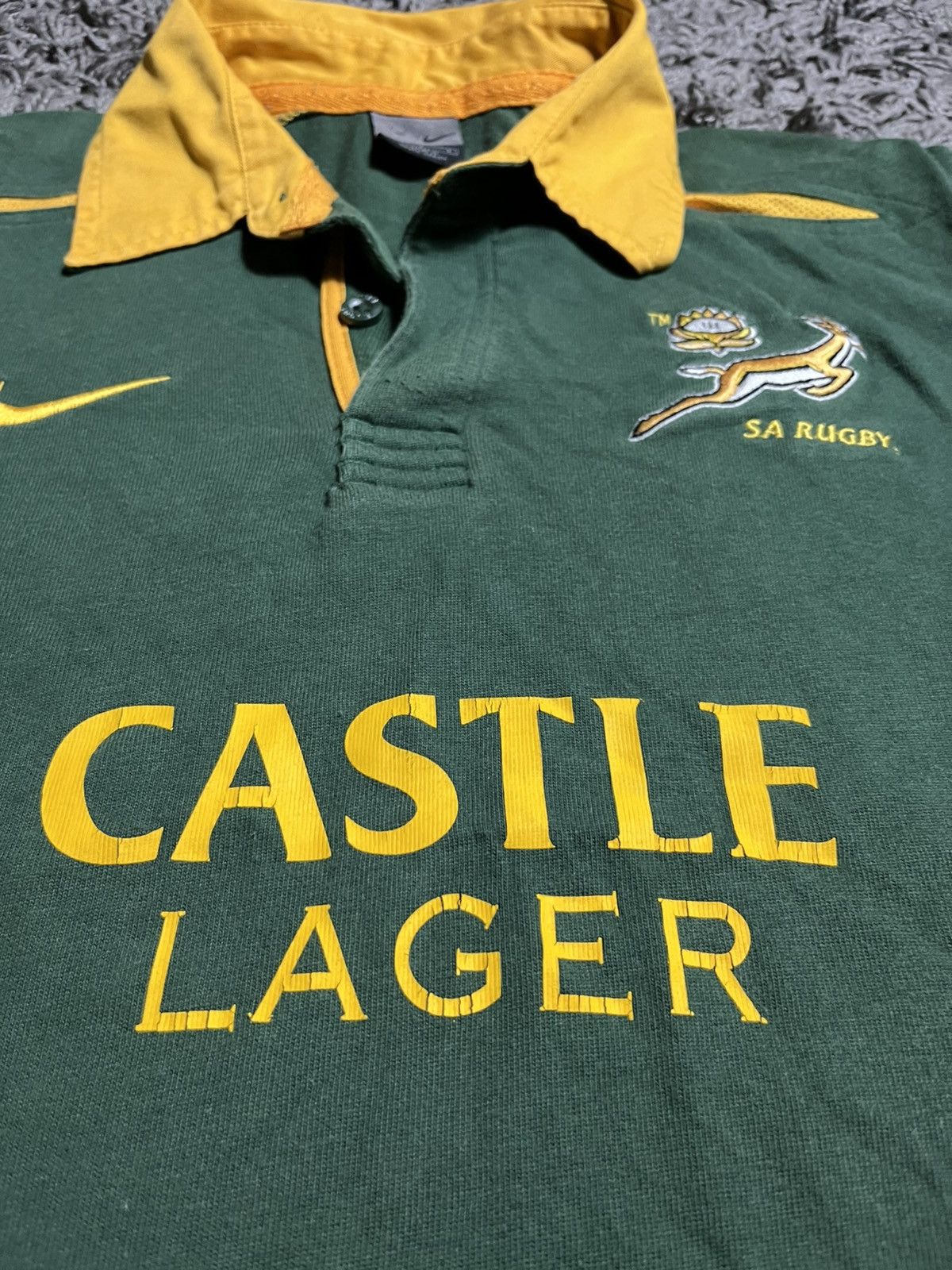 Nike SA SOUTH AFRICA NIKE VINTAGE 2000s COTTON SOCCER JERSEY Size US S / EU 44-46 / 1 - 3 Thumbnail