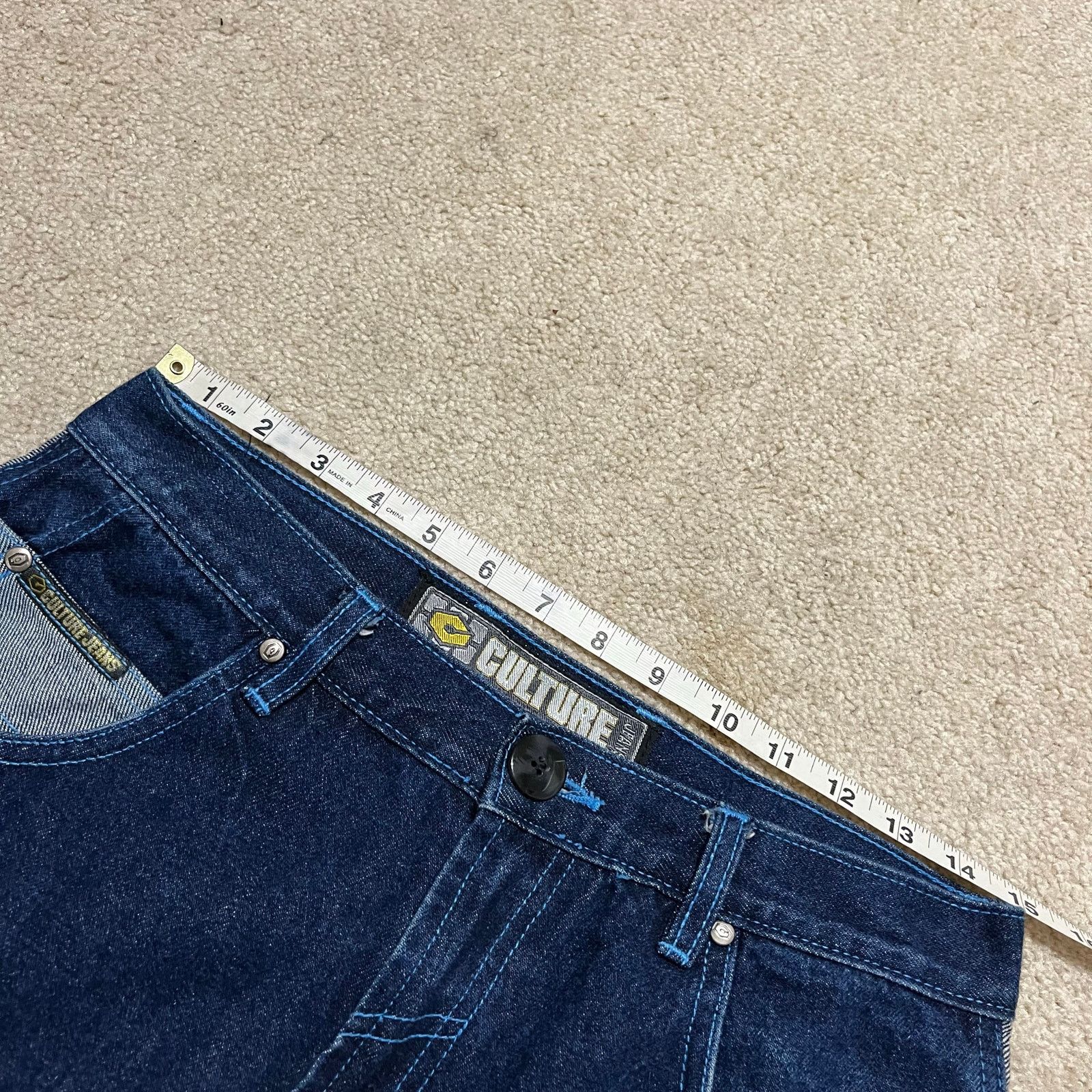 Other Culture Y2K Baggy Skater Mixed Denim Wide Leg Jeans 30Wx31L Size US 30 / EU 46 - 6 Thumbnail